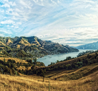 Photograph of Akaroa from above